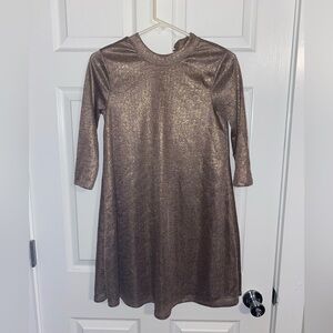 Metallic Babydoll Dress